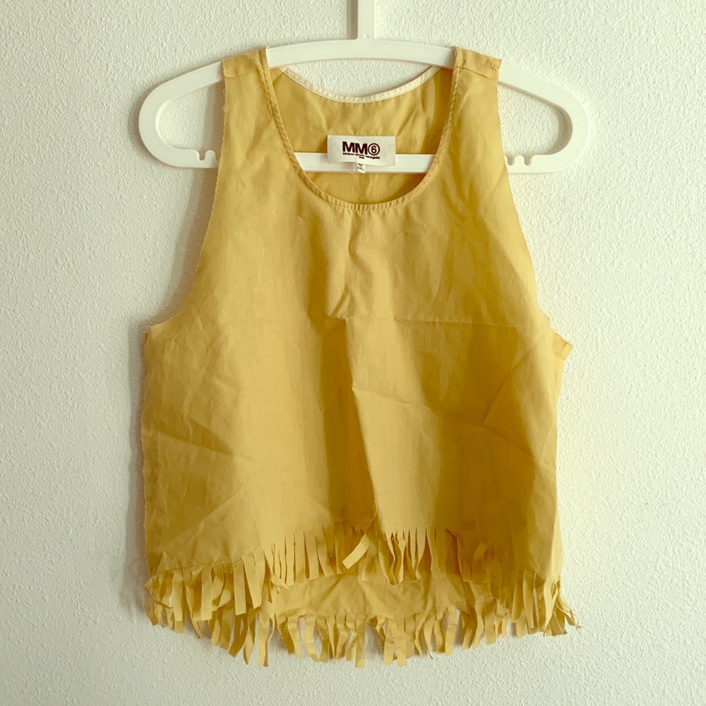 MM6 Maison Martin Margiela fringe top cotton